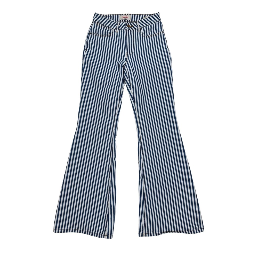 Wrangler High Rise Fierce Flare Striped Jeans Women's Size 2X32 Pants